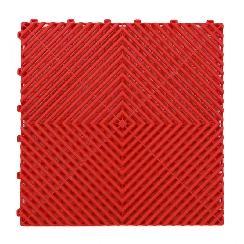 Interlocking Workshop Flooring Modern Free Flow PP Garage Floor Tiles for Home Car Wash Graphic Design Solution