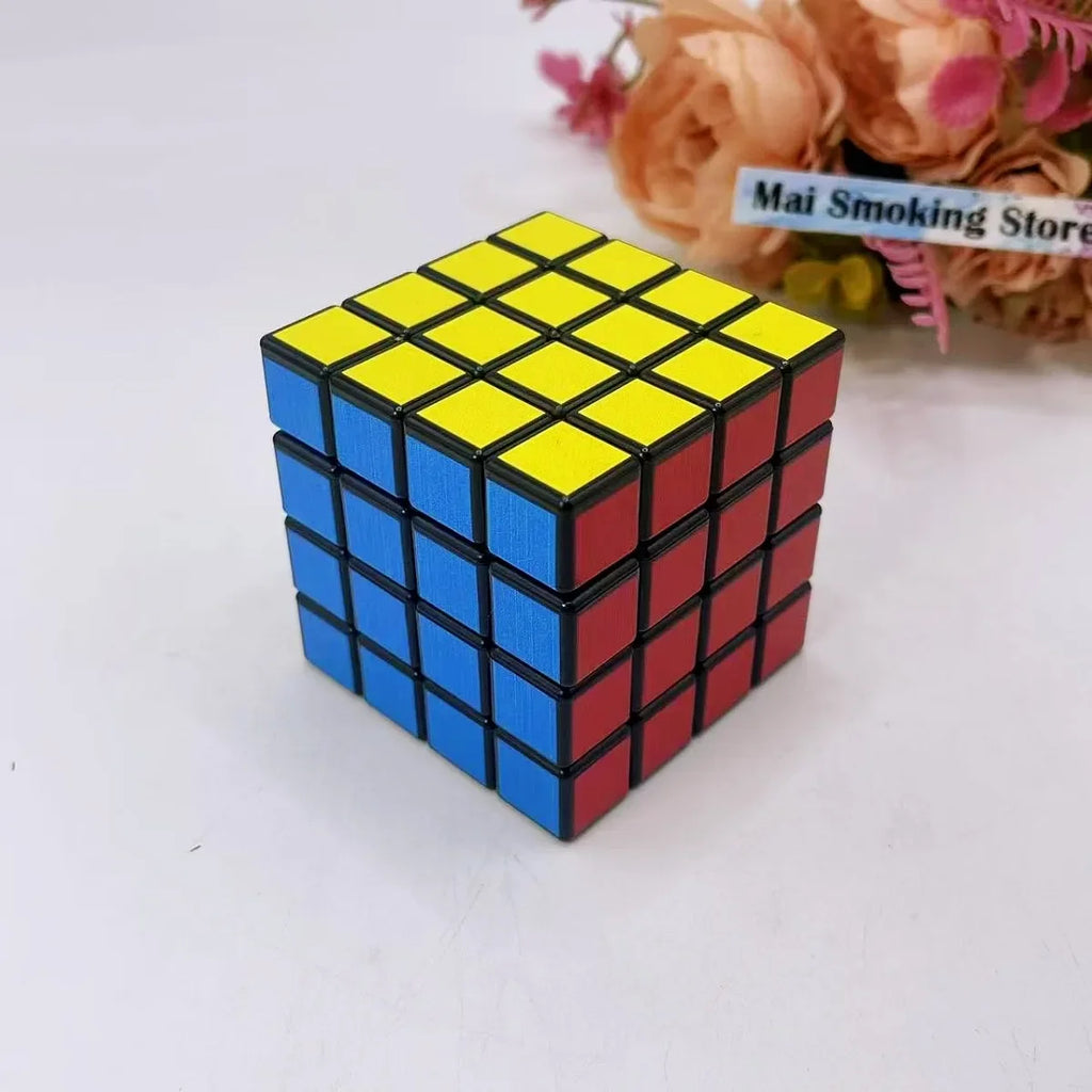 2.2Inch Cube Herb Grinder 4-Layer Manual Spice Mill Pepper Salt Mortar Grass Raw Tobacco Grinder Cigarette Smoking Accessories