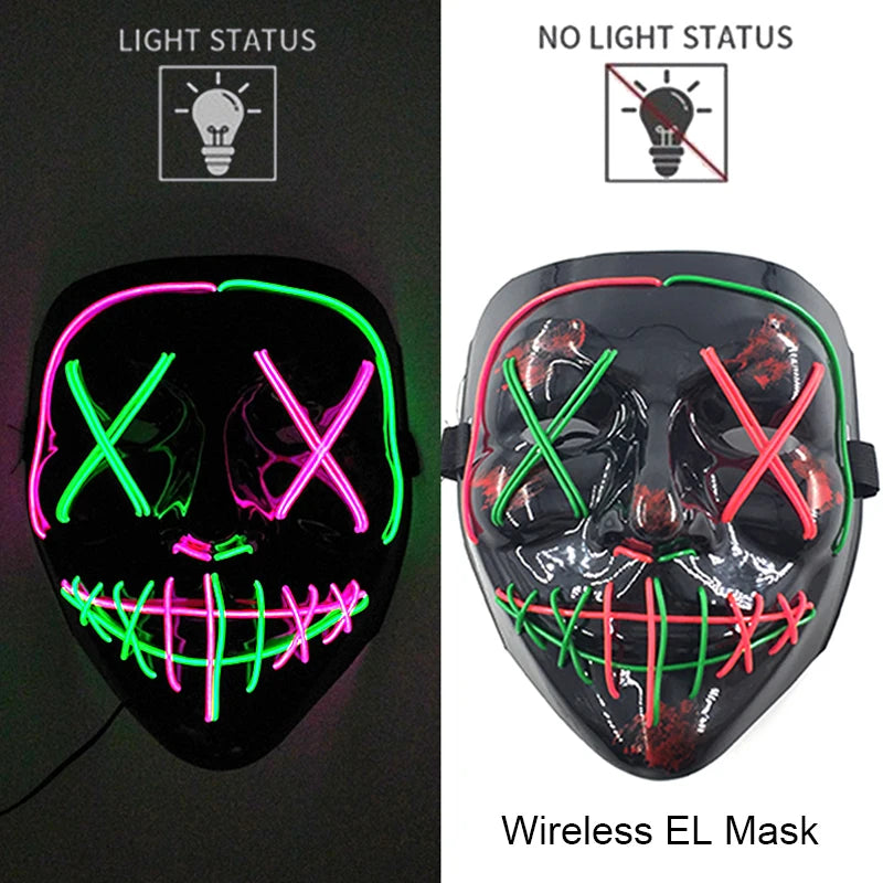 Glow-in-the-Dark Ghoulish Gatsby Mask: Your Ultimate Scare Tool for Spooky Fun!