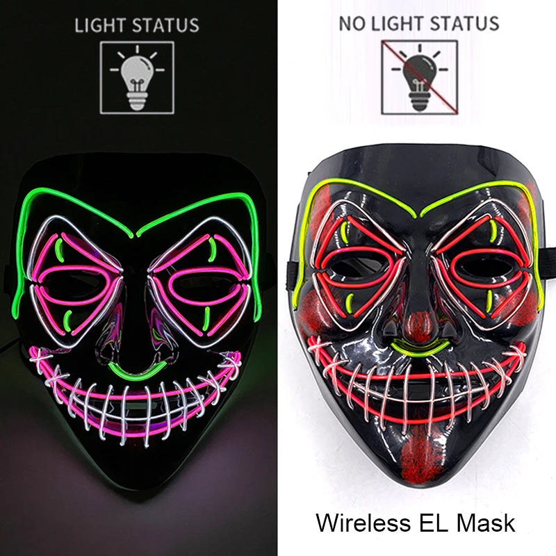 Glow-in-the-Dark Ghoulish Gatsby Mask: Your Ultimate Scare Tool for Spooky Fun!