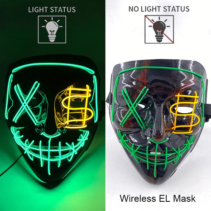 Glow-in-the-Dark Ghoulish Gatsby Mask: Your Ultimate Scare Tool for Spooky Fun!