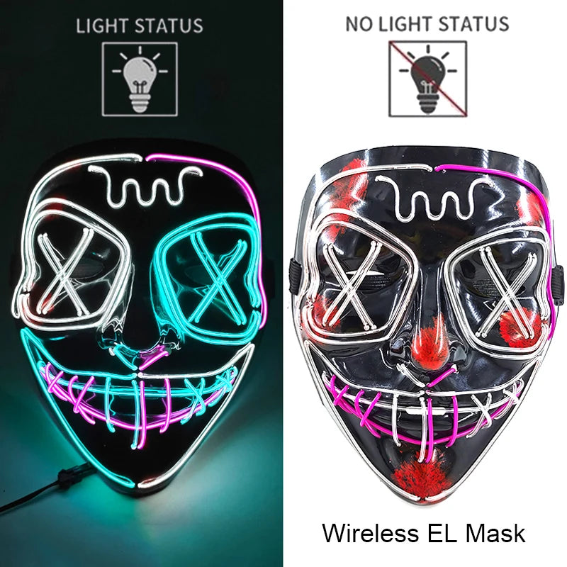 Glow-in-the-Dark Ghoulish Gatsby Mask: Your Ultimate Scare Tool for Spooky Fun!