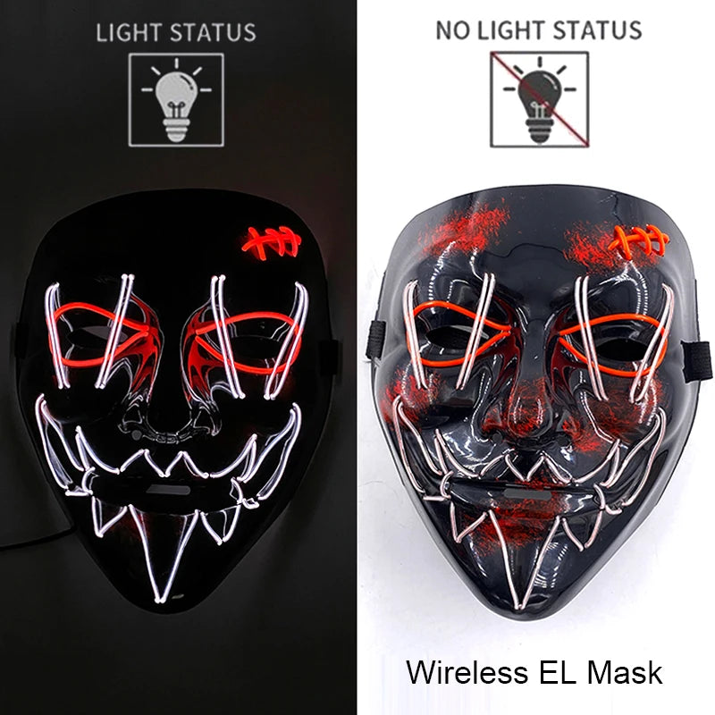 Glow-in-the-Dark Ghoulish Gatsby Mask: Your Ultimate Scare Tool for Spooky Fun!