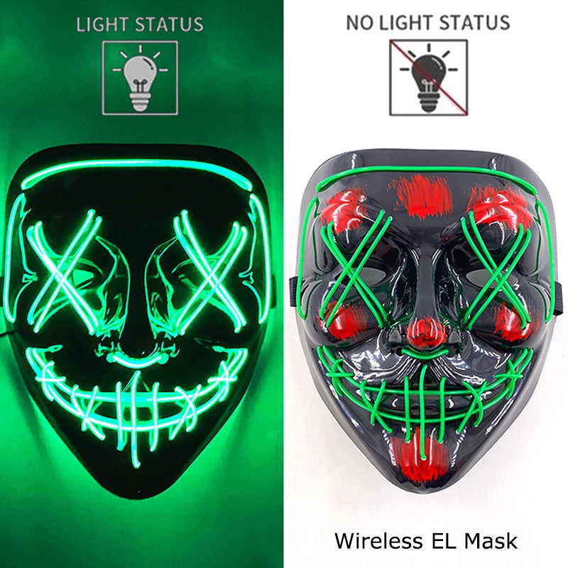 Glow-in-the-Dark Ghoulish Gatsby Mask: Your Ultimate Scare Tool for Spooky Fun!