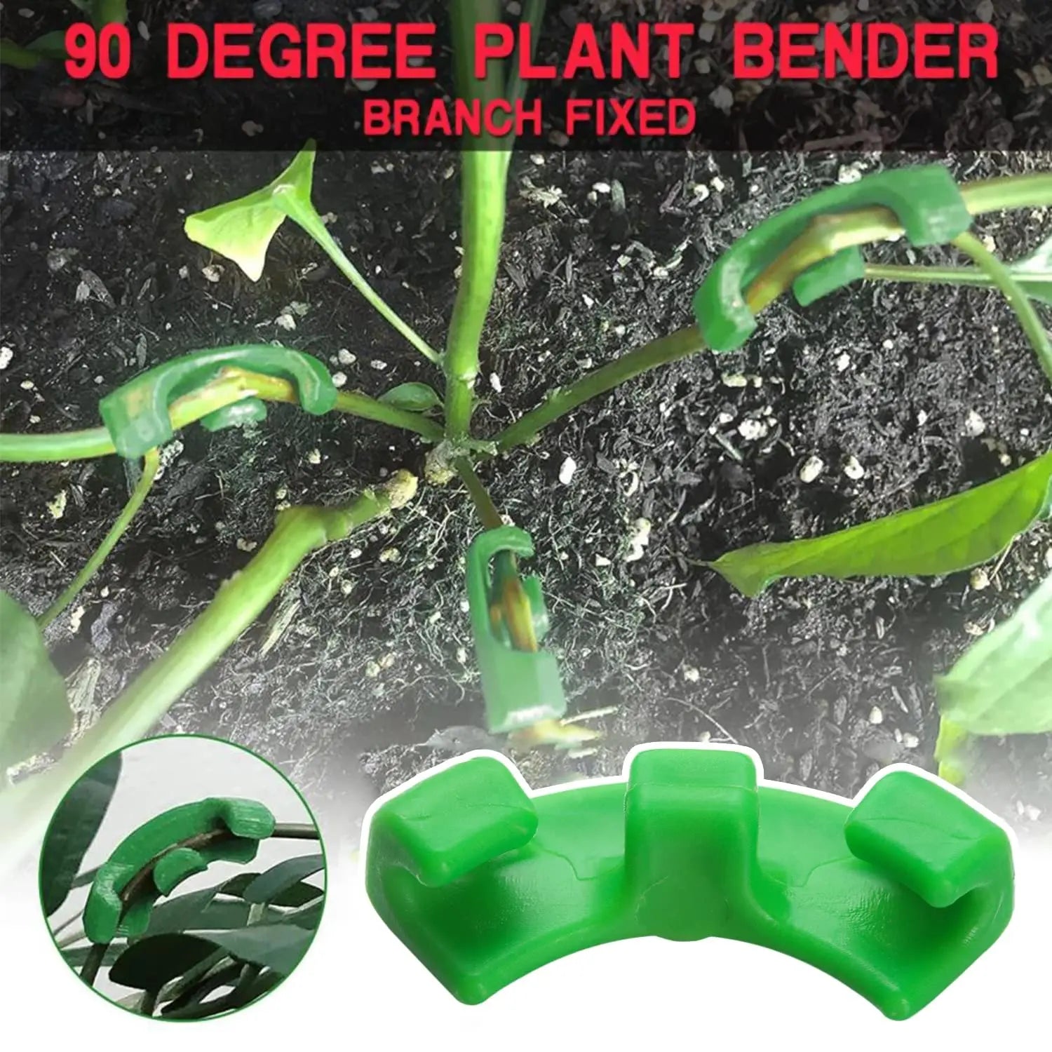 10-100Pcs 90 Degree Plant Benders Trainer Growth Manipulation Tutors for Plants Clips Bending Twig Clamps Branche Accessories