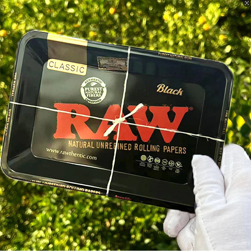 180*125MM Metal Rolling Tray Storage Tinplate Plate Tool Cigarette Smoking Accessories Kitchen Tools Various Pattern Designs