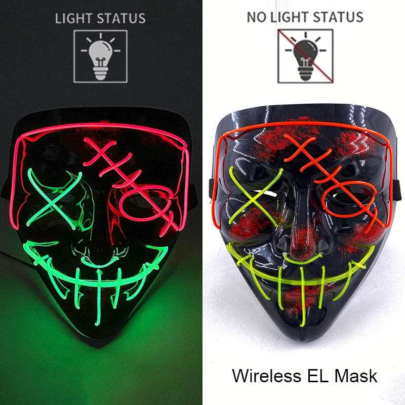 Glow-in-the-Dark Ghoulish Gatsby Mask: Your Ultimate Scare Tool for Spooky Fun!