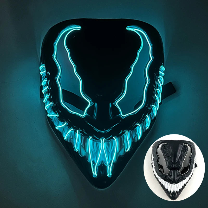 Wireless Luminous Mask Multi Style Purge Neon Night Mask Costumes Cosplay Mask Women Men Decor Full Face Mask Glow in the Dark