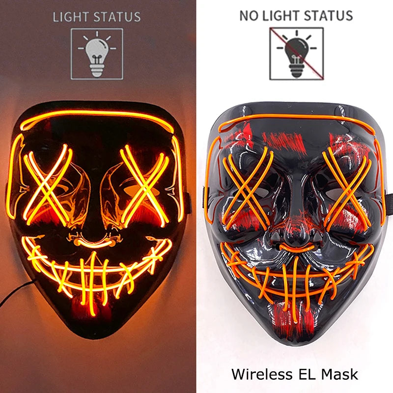 Glow-in-the-Dark Ghoulish Gatsby Mask: Your Ultimate Scare Tool for Spooky Fun!