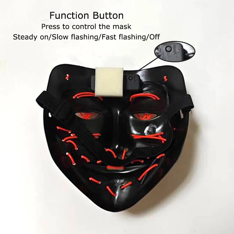 Glow-in-the-Dark Ghoulish Gatsby Mask: Your Ultimate Scare Tool for Spooky Fun!
