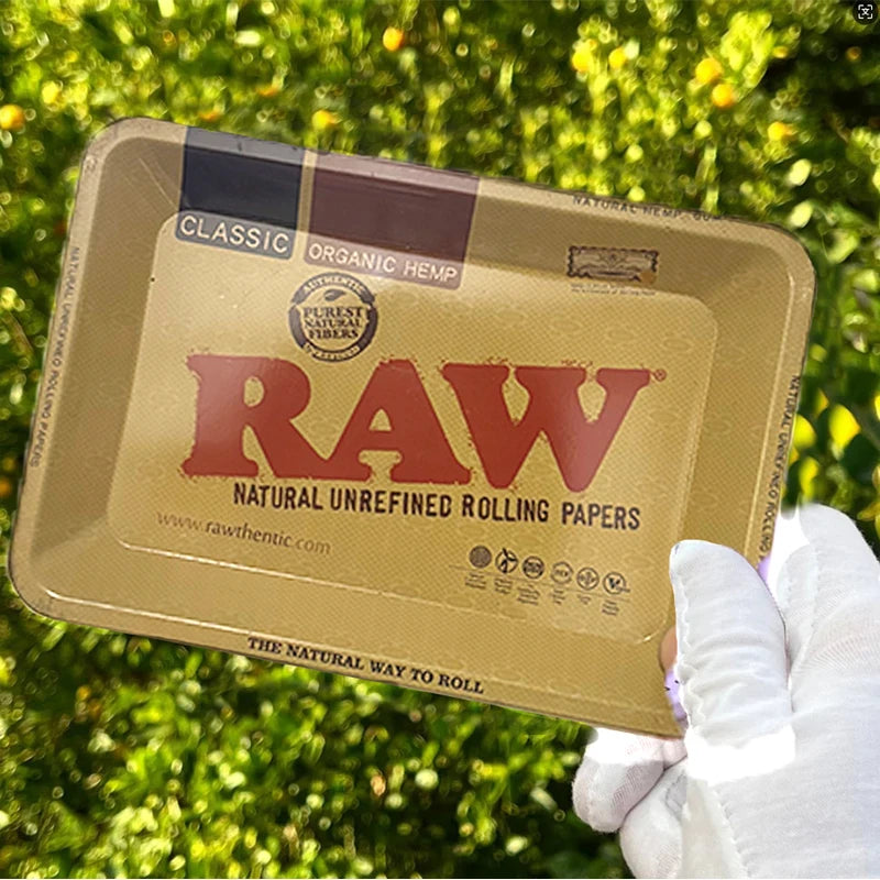 180*125MM Metal Rolling Tray Storage Tinplate Plate Tool Cigarette Smoking Accessories Kitchen Tools Various Pattern Designs