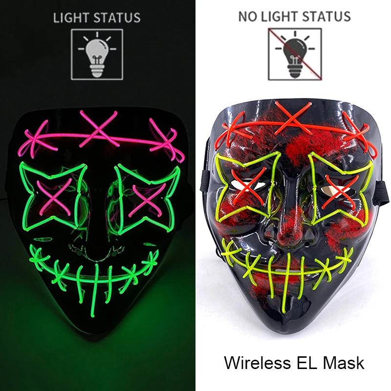 Glow-in-the-Dark Ghoulish Gatsby Mask: Your Ultimate Scare Tool for Spooky Fun!