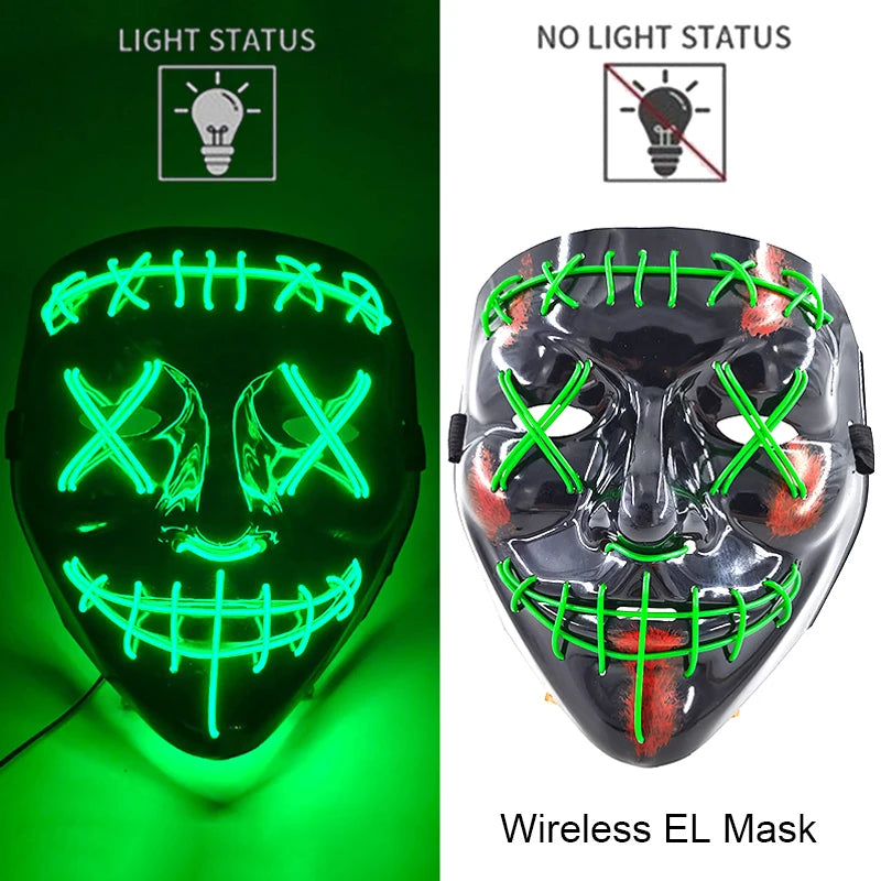 Glow-in-the-Dark Ghoulish Gatsby Mask: Your Ultimate Scare Tool for Spooky Fun!
