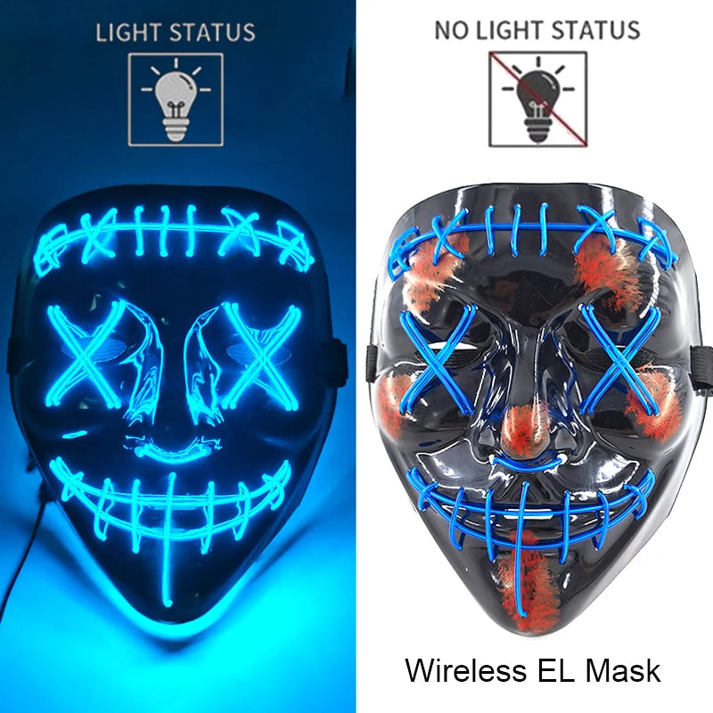 Glow-in-the-Dark Ghoulish Gatsby Mask: Your Ultimate Scare Tool for Spooky Fun!