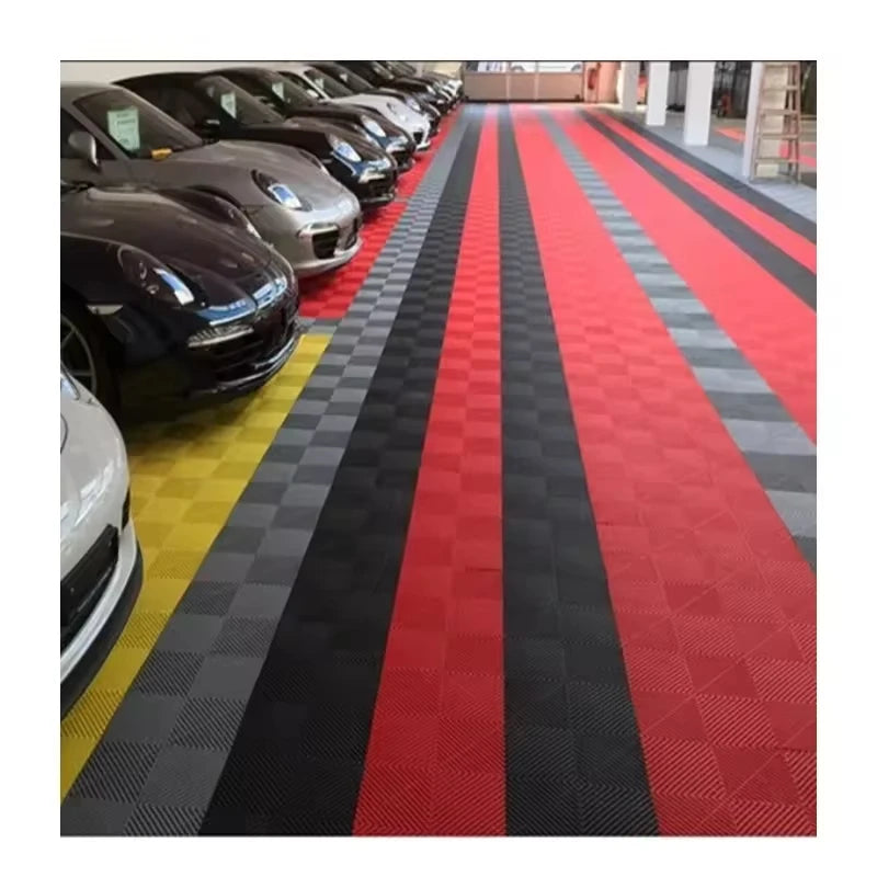 PVC Hard Plastic Floor Tile for Garage, Car Wash Drain, Eco Easy to Install, Outstanding Quality, 1.8Cm Thicknessoor Tiles