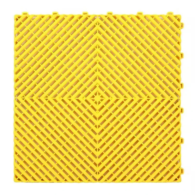 Interlocking Workshop Flooring Modern Free Flow PP Garage Floor Tiles for Home Car Wash Graphic Design Solution