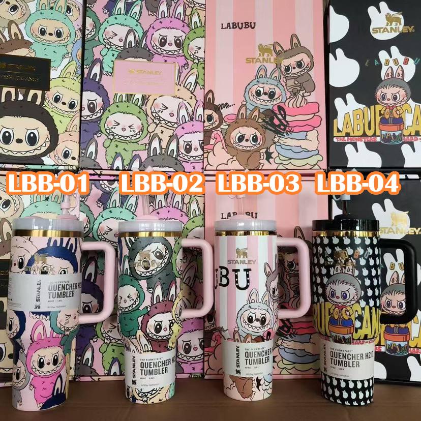Limited Edition Cartoon 40Oz Tumbler- Viral Pop Mart Collab, Cute Cartoon Tumbler, Perfect for Best Friend Gift Idea
